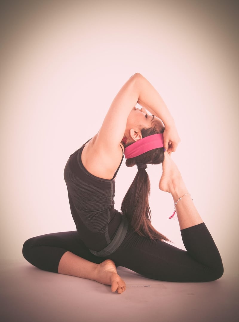 Yoga woman practicing mindful movement